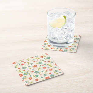 Dessous De Verre Carré Fleurs de printemps mignonnes