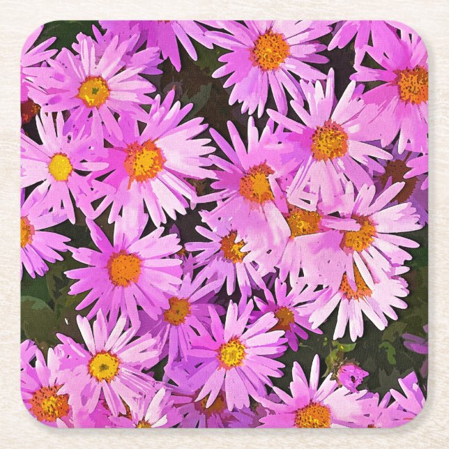 DESSOUS DE VERRE CARRÉ FLEURS DU JOUR (Devant)