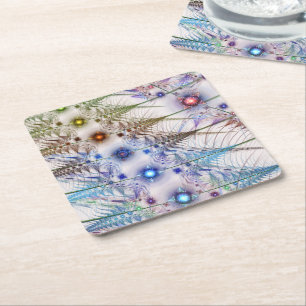 Dessous De Verre Carré Fleurs Ferns'N Abstraites