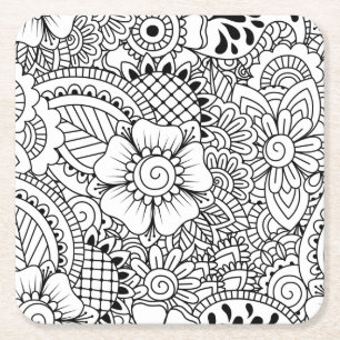 Dessous De Verre Carré Fleurs inspirées