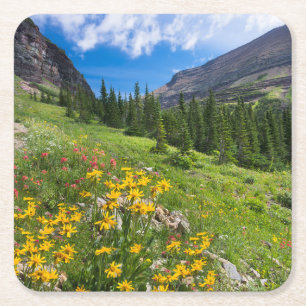Dessous De Verre Carré Fleurs   Montana Flower Path