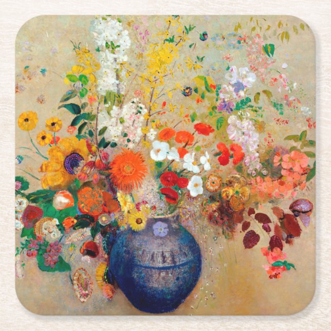 Dessous De Verre Carré Fleurs, Redon (Devant)