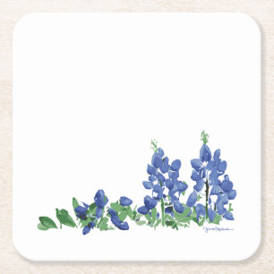 Dessous De Verre Carré Fleurs sauvages Bluebonnet, Fleurs texanes