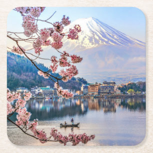 Dessous De Verre Carré Fleurs Spring Cherry Blossoms Japon