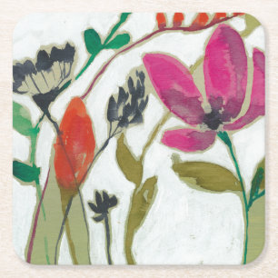 Dessous De Verre Carré Fleurs vives