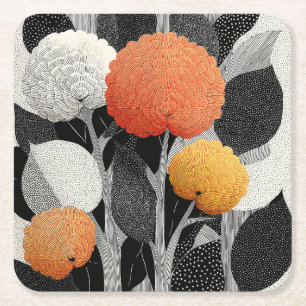 Dessous De Verre Carré Floraison Nocturne sur la Planète Rouge #5