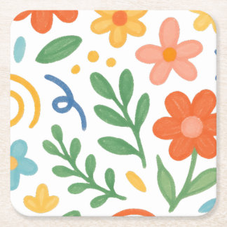 Dessous De Verre Carré floral