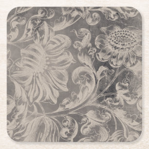 Dessous De Verre Carré Floral âgé