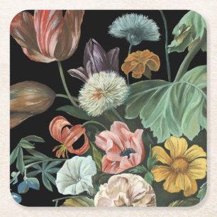 Dessous De Verre Carré Floral baroque - Bouquet de fleurs