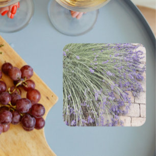 Dessous De Verre Carré Floral de lavande violette