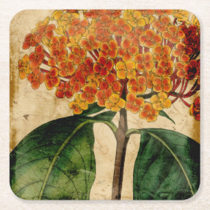 Dessous De Verre Carré Floral I