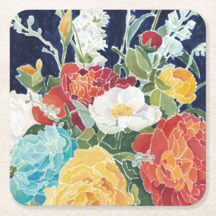 Dessous De Verre Carré Florals de minuit Ier