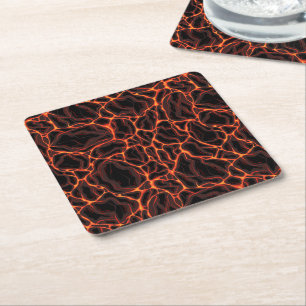 Dessous De Verre Carré Flux de lave