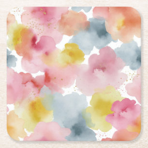 Dessous De Verre Carré Fond pastel abstrait