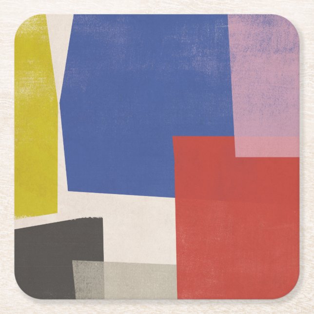Dessous De Verre Carré Foolscap - Colorblocs modernes (Devant)