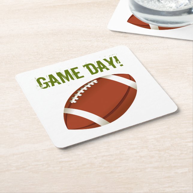 Dessous De Verre Carré Football Super Fan Jour (Incliné)