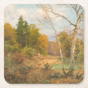 Dessous De Verre Carré Forêt d'automne - Heinrich Böhmer