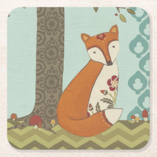 Dessous De Verre Carré Forêt Whimsy III