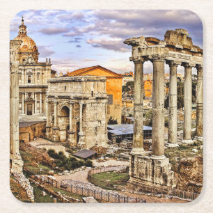 Dessous De Verre Carré Forum Romanum par Orarium
