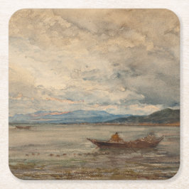 Dessous De Verre Carré Fos, Environs De Martigues - Félix Ziem