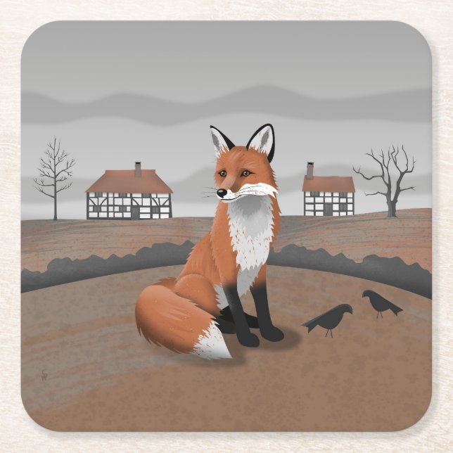 Dessous De Verre Carré Fox (Devant)