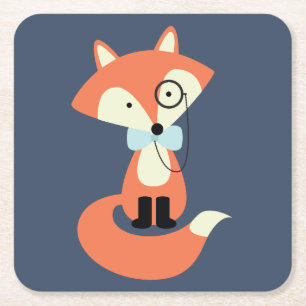 Dessous De Verre Carré Fox rouge de hippie de monocle