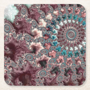 Dessous De Verre Carré Fractal bohémien