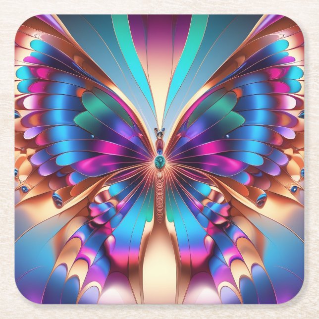 Dessous De Verre Carré Fragmentos de Mariposa (Devant)