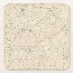 Dessous De Verre Carré Franklin, le Massachusetts