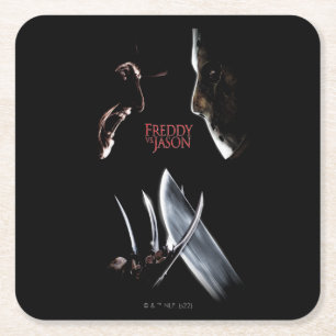 Dessous De Verre Carré Freddy contre Jason   Affiche théâtrale