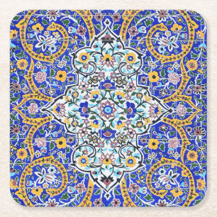 Dessous De Verre Carré Fresque carrelée persane