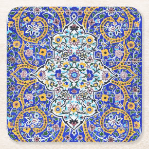 Dessous De Verre Carré Fresque carrelée persane