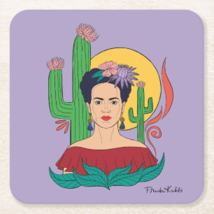 Dessous De Verre Carré Frida Kahlo Desert Graphic