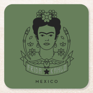 Dessous De Verre Carré Frida Kahlo | Heroína