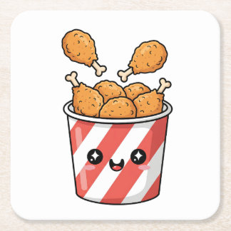 Dessous De Verre Carré Fried Chicken Bucket