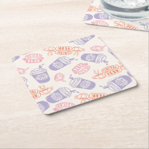 Dessous De Verre Carré FRIENDS™ Motif Pastel Central Perk