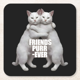 Dessous De Verre Carré Friends Purr-Ever