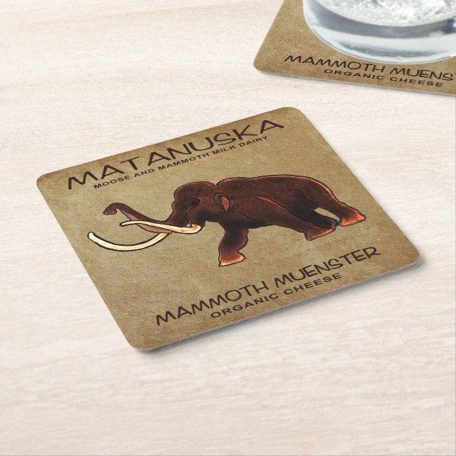 Dessous De Verre Carré Fromage de menster Matanuska Mammoth (Incliné)