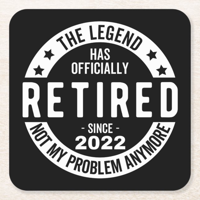 Dessous De Verre Carré funny retirement, retired, retired firefighter, re (Devant)