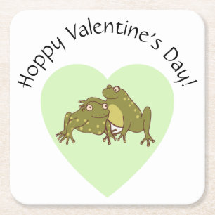 Dessous De Verre Carré Funny Valentines Jour Pun Cute Frogs En Amour