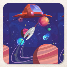 Dessous De Verre Carré fusée