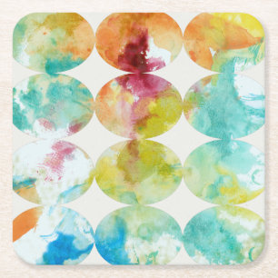 Dessous De Verre Carré Fusionner la couleur II