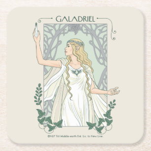 Dessous De Verre Carré Galadriel Lumière de Valinor Graphique