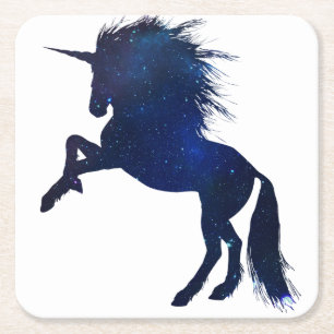 Dessous De Verre Carré Galaxie de licorne
