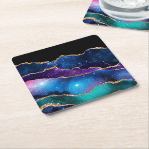 Dessous De Verre Carré Galaxy Agate Series Design 13 