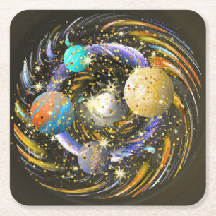 Dessous De Verre Carré Galaxy Kovarellah