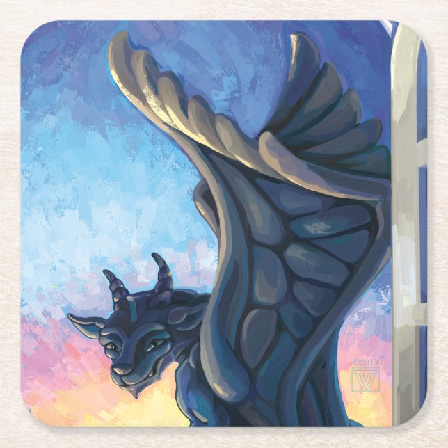 Dessous De Verre Carré Gargoyle Guardian (Devant)