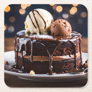 Dessous De Verre Carré Gâteau au chocolat
