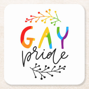 Dessous De Verre Carré Gay pride