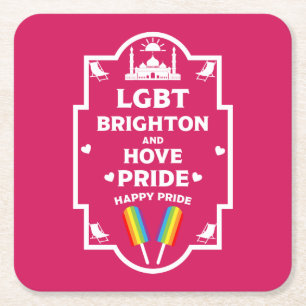 Dessous De Verre Carré Gay pride Brighton